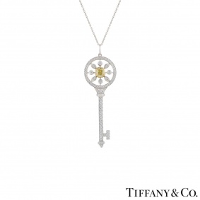Tiffany & Co. Platinum Diamond Keys Pendant